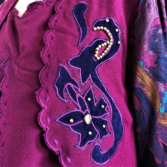 Vintage maxi long cottagecore meets grannycore dress with vest - Picture 7 of 16